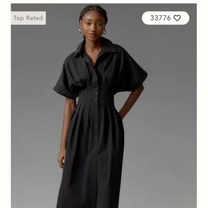 NWT Anthropologie Tobie Shirt Maxi Dress Black XS / XXS